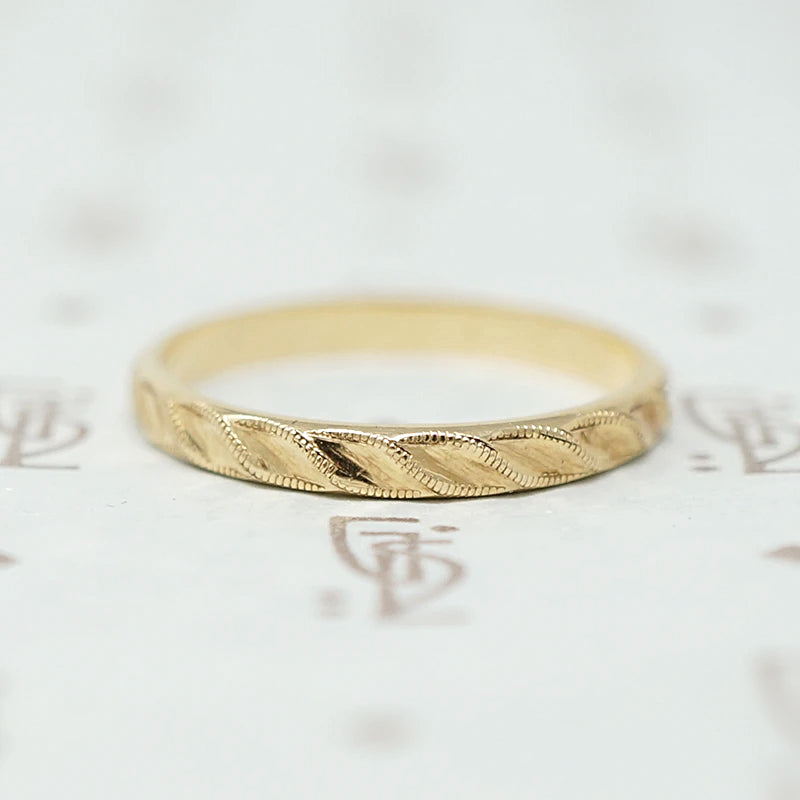 NOS 1940s 14k Gold Wedding Band