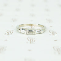 Vintage Triple Baguette Diamond Band