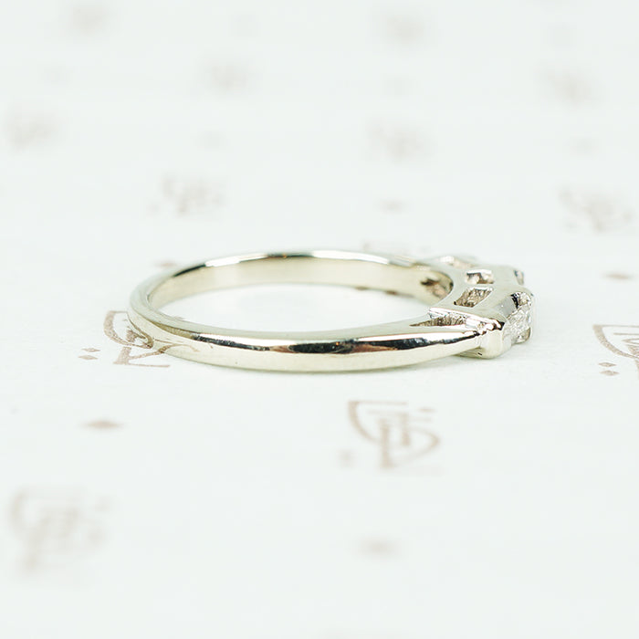 Vintage Triple Baguette Diamond Band