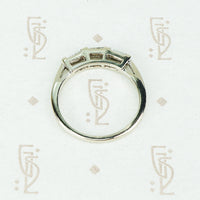 Vintage Triple Baguette Diamond Band