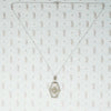 Unusual Camphor Glass in Filigree Necklace