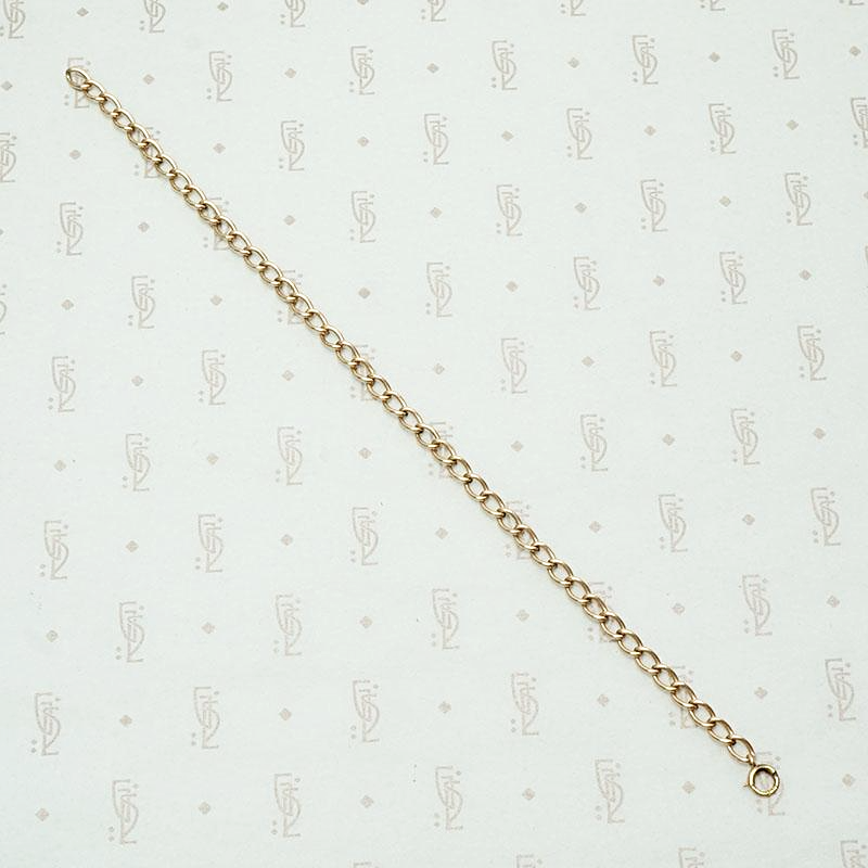 Twisted Curb Link Charm Bracelet in Rose Gold