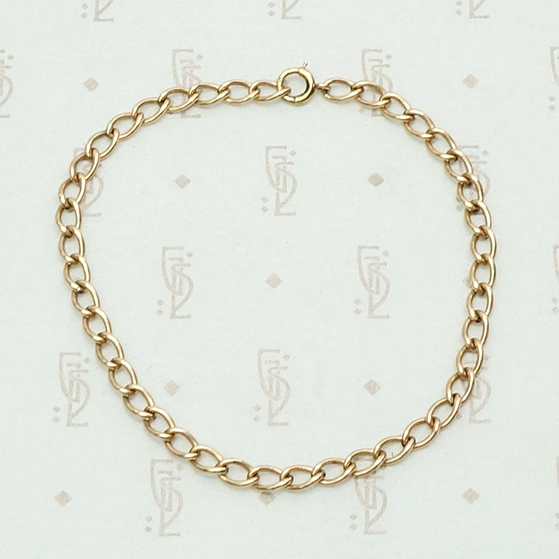 Twisted Curb Link Charm Bracelet in Rose Gold