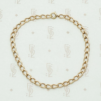 Twisted Curb Link Charm Bracelet in Rose Gold