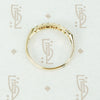 Vintage Low Profile Yellow Gold Diamond Band