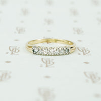 vintage 2 tone gold diamond band circa 1940
