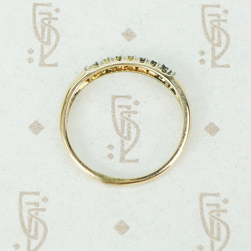 The Perfect 2 tone Gold Diamond Wedding Band