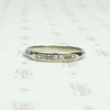 Slim Channel Set Diamond White Gold Band