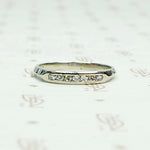Slim Channel Set Diamond White Gold Band