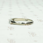 Slim Channel Set Diamond White Gold Band
