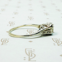 Light Green Diamond Solitaire Engagement Ring
