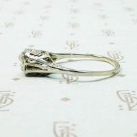 Light Green Diamond Solitaire Engagement Ring