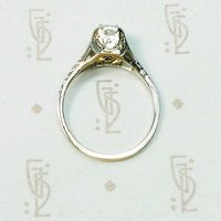 Light Green Diamond Solitaire Engagement Ring