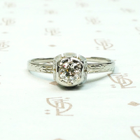 Delicate Deco Diamond Solitaire by Belias