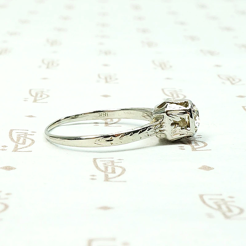Delicate Deco Diamond Solitaire by Belias
