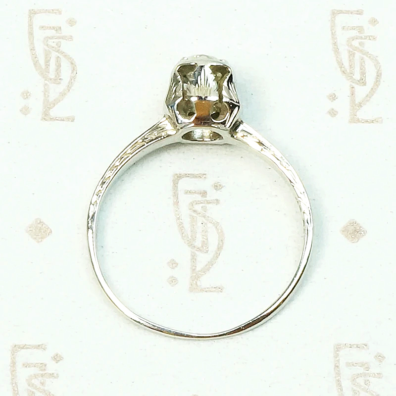 Delicate Deco Diamond Solitaire by Belias