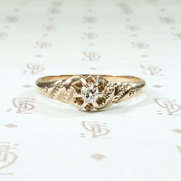 Belcher with a Twist Victorian Diamond Solitaire
