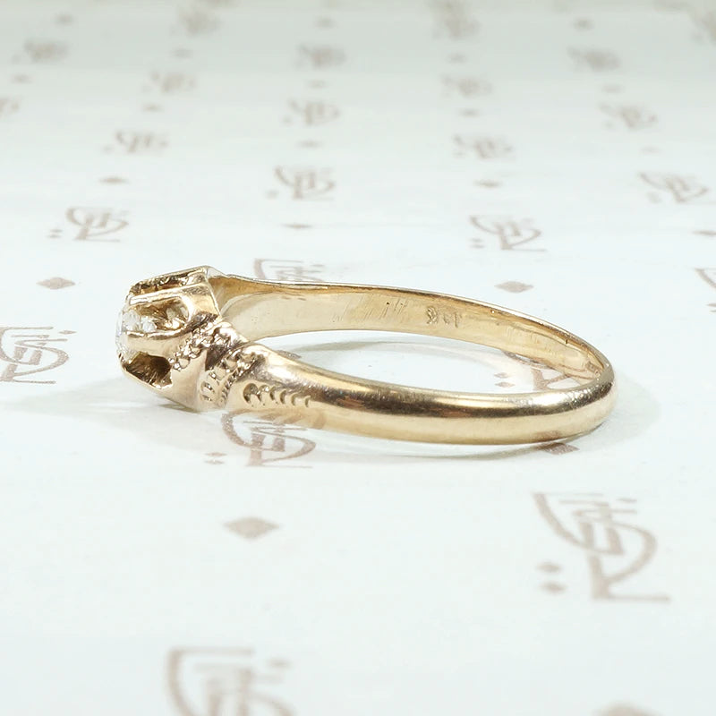 Belcher with a Twist Victorian Diamond Solitaire