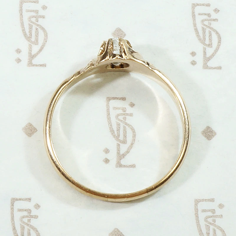 Belcher with a Twist Victorian Diamond Solitaire