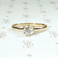 Old Mine Cut Diamond Victorian Engagement Ring