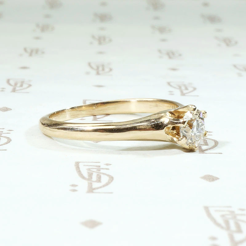 Old Mine Cut Diamond Victorian Engagement Ring