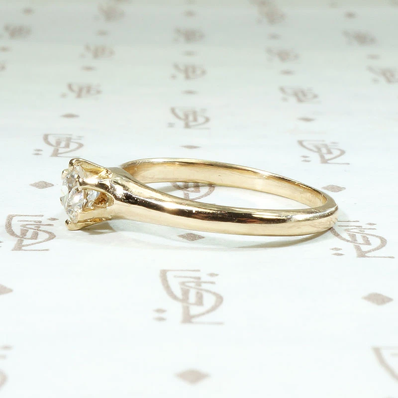 Old Mine Cut Diamond Victorian Engagement Ring