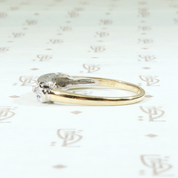 Pansies NOS Two Tone Diamond Wedding Band