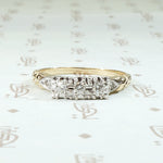 Crisp NOS Two Tone Diamond Wedding Band
