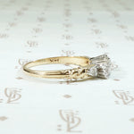 Crisp NOS Two Tone Diamond Wedding Band