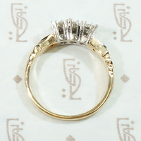 Crisp NOS Two Tone Diamond Wedding Band
