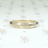 Two Tone Gold Band with Forget Me Not Stripes