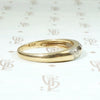 Two Tone Gold Band with Forget Me Not Stripes