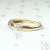 Two Tone Gold Band with Forget Me Not Stripes