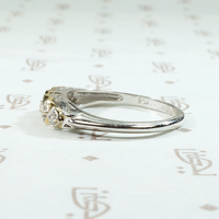 NOS Two Tone Gold & Diamond Wedding Band