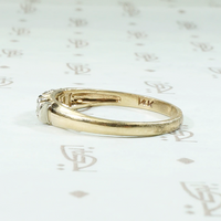 Tapered Five Diamond Vintage Wedding Band
