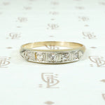Lovely Deco Two-Tone Diamond Wedding Band