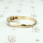 Lovely Deco Two-Tone Diamond Wedding Band