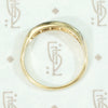 Lovely Deco Two-Tone Diamond Wedding Band