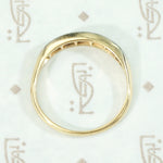 Lovely Deco Two-Tone Diamond Wedding Band