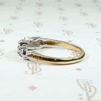 Ornate NOS Two Tone Diamond Wedding Band