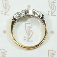 Ornate NOS Two Tone Diamond Wedding Band