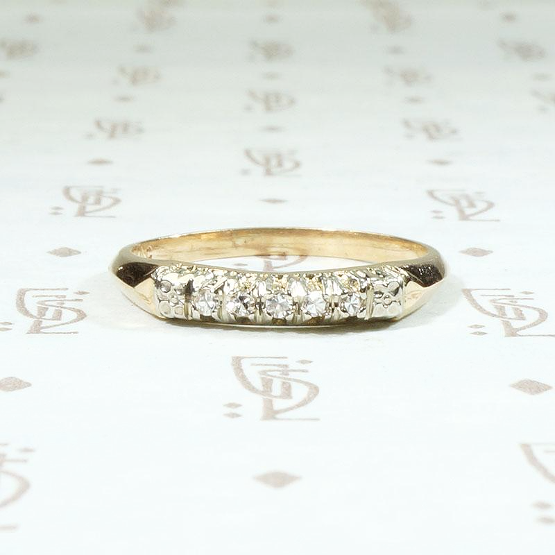 Sweet & Subtle Diamond Band with Forget Me Nots