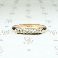 Sweet & Subtle Diamond Band with Forget Me Nots