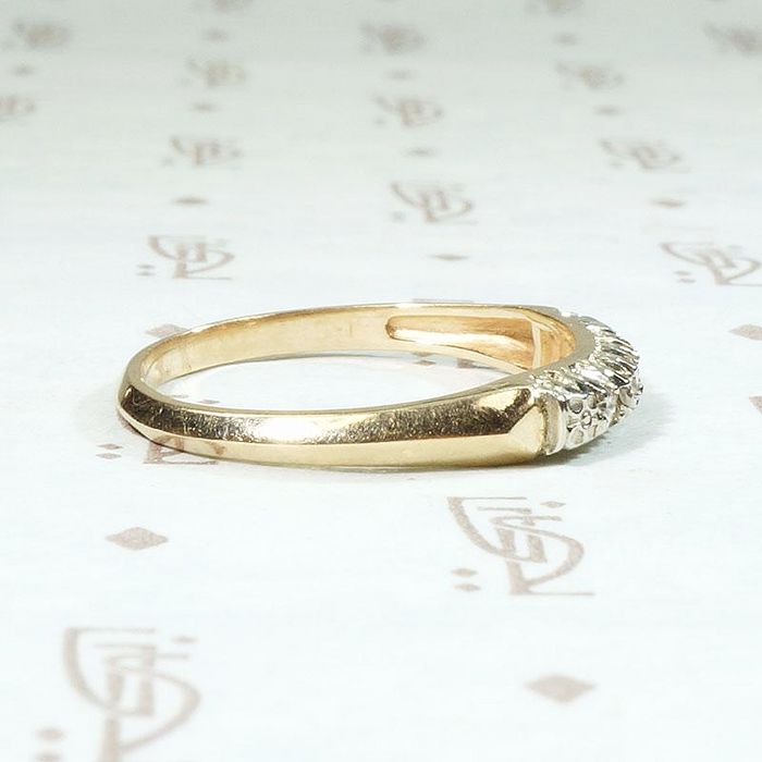 Sweet & Subtle Diamond Band with Forget Me Nots
