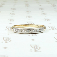 World War II Era Gold & Palladium Diamond Wedding Band