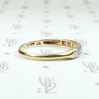 World War II Era Gold & Palladium Diamond Wedding Band