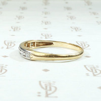 World War II Era Gold & Palladium Diamond Wedding Band