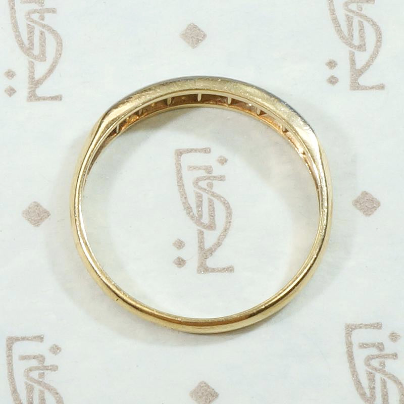 World War II Era Gold & Palladium Diamond Wedding Band