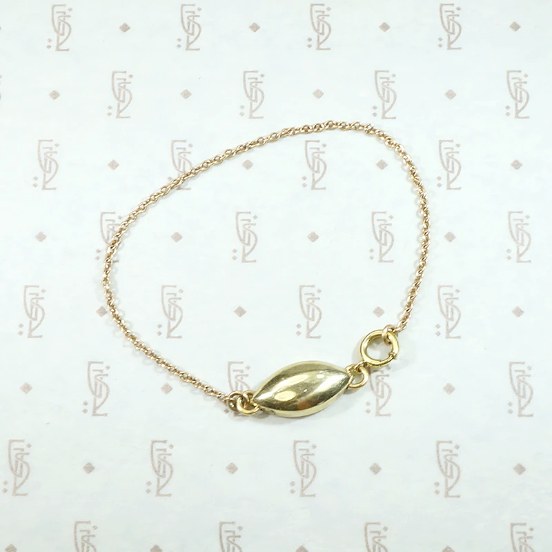 Retro Cable Chain Bracelet with Navette Accent