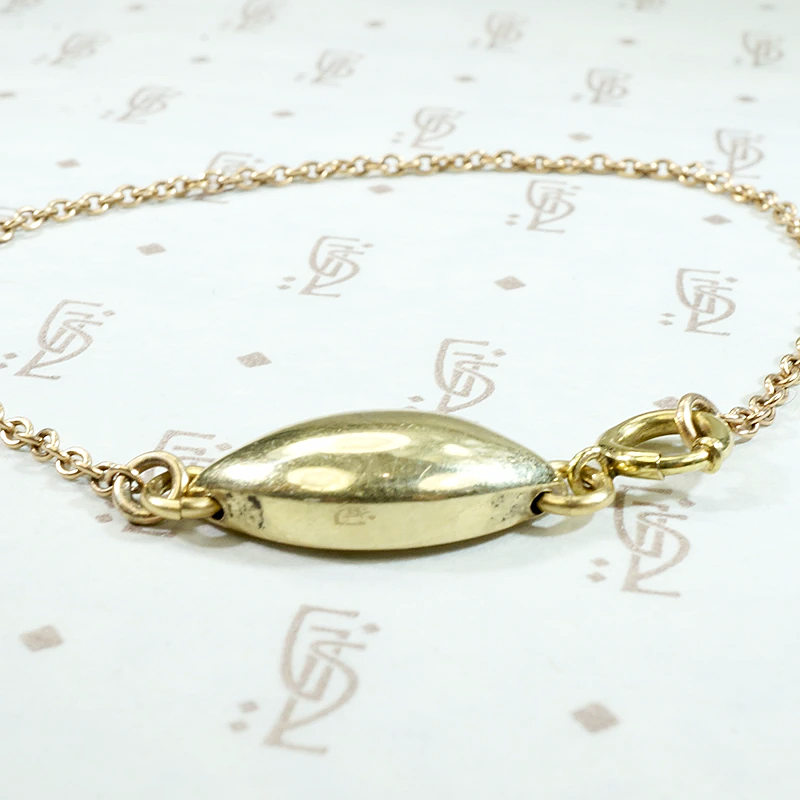 Retro Cable Chain Bracelet with Navette Accent